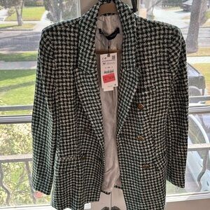 ZARA green tweed blazer- Size M